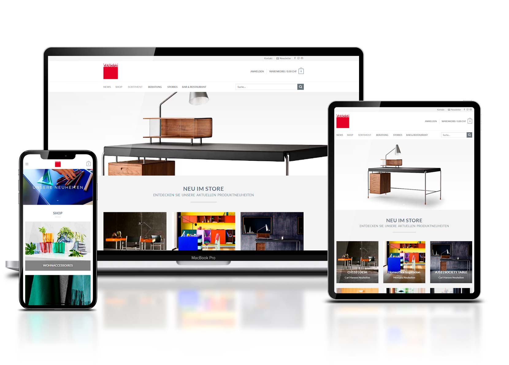 Online Shop Corporate Website Webdesign Web Shop Movie Video SEO Digital Agentur Webagentur Webseite Webdesign Grafik Design Boutique Danoise Basel ShowMyProject 2021
