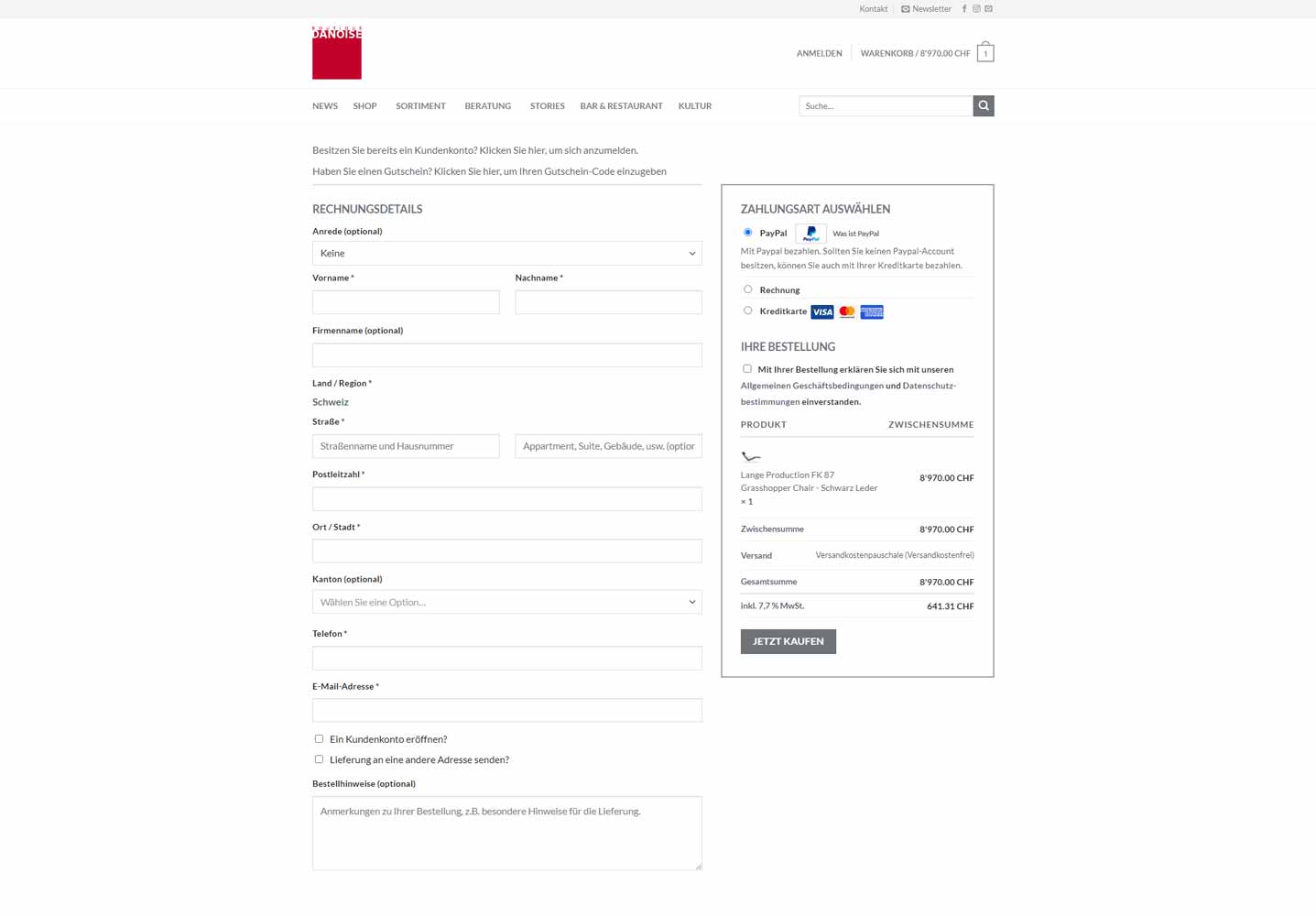 Onlineshop Realisierung Webshop E-Commerce erstellen lassen ShowMyProject Digital Agentur Basel Schweiz Homepage mit Onlineshop Webdesign 2022 Boutique Danoise AG Basel